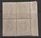 Cayman Islands 1907-1909 Kevii 6d Multi Crown Sc 26 Nh Vf Block 4 Cv  100 