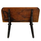 Antique Victorian Hanging Wood Wall Shelf W  Ornate Cast Iron Brackets