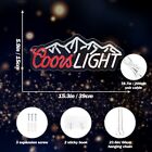 Coors Light Neon Sign  Dimmable Bar Decor For Home  Man Cave  Club  Party