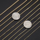 Necklace Round Box Link Chain Real 10k Yellow Gold All Sizes