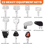 22 Contractor Heavy Equipment Keys - Multi Type Master Keys