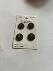 Vintage La Petite Black Buttons 5 8    16mm Carded 4pc Nos Sewing