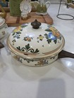 Vintage Set Of Asta Enamelware Pots Pans German Retro Kitchenware Brass Handles 