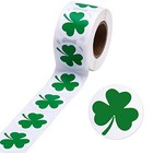 1roll 500pcs St Patricks Day Shamrock Stickers  Lucky Irish Green 1inches