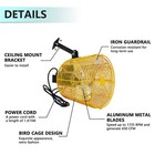 Greenhouse Circulation Air Circulation Fan 8 12 20 24 In 115v Ceiling Wall Mount