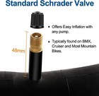 2pcs 700x35-43c Hybrid Bike Inner Tube Road Touring 48mm Schrader Valve