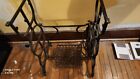 Vintage Cast Iron Sewing Machine Treadle Base Antique Pair Legs Table Works 