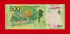 500 Pesos 2016 Argentina Unc Banknote With Security Tread  Suffix  p   pick-365 