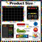 Classroom Calendar Bulletin Board Set  Seasons Weather Chart   Stickers