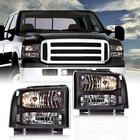Headlights Assembly For Ford F250 F350 F450 F550 Super Duty 1999-2004 Excursion