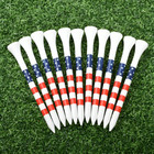 100pcs 2 3 4 Inches 70 Mm Wooden Golf Tees Stars   Stripes Usa Flag