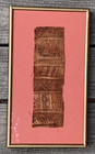 Peruvian Precolumbian Textile Fragment Painted Cotton Huari   Paracas  Framed