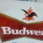 Vintage Budweiser King Of Beers Embossed Tin Sign 35   x25   