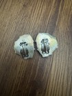 M  Payton Signed Sterling Silver Blue Stone Clip-on Stud Earrings Pair