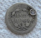 1841-o Seated Liberty Silver Half Dime Rare Key Date Holed Damaged Hole Filler