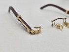 Vintage Cartier Rimless Eyeglasses Frame Only Gold   Wood 31399814 - 1