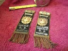2 Fraternal Ribbons Danish Brotherhood Denmark Loge No 37 Bridgeport Conneticut
