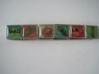 Hawaii Souvenir Bracelet Vintage Pineapple Flower Hula