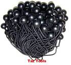 100 Pcs 6  Black Ball Bungee Bungie Cord Heavy Duty Canopy Tarp Tie Downs Straps