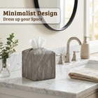 2 Pack Tissue Box Cover Square 5x5x5 Pu Leather Tissue Boxes Holder Decor Cube