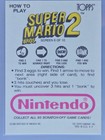 Super Mario Bros  2 Nintendo 1989 No 750 Vintage Trading Card