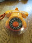 Vintage Rotary Phone Alexander Graham Plane Northern Telecom Orange 70s 80s