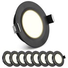 8-pack 12v Dimmable Led Puck Lights  Rv Interior Recessed Black   Warm White