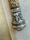 Harrison Howson Antique Magnifying Glass Silver Ram Head Bone Handle  Sheffield