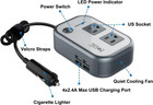 200w Car Power Inverter  12v Dc To 110v Ac Car Converter With 4 Usb Ports Car La