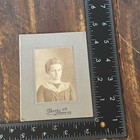 Antique Cabinet Card Photo Young Woman Lace Collar Perry Studio Armour Sd