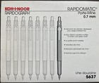 Vintage New Koh-i-noor Rapidomatic 0 7mm 5637 Grey Barrel Mechanical Pencil Mint