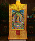 Tibet Tibetan Buddha Print Silk Gild Thangka Thanka Buddhism Ksitigarbha Buddha