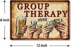 Funny Garage Decor Humor Man Cave Bar Signs group Therapy vintage Metal Tin Sign