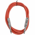 Seismic Audio New 6 Pack Red 1 4  Ts 6  Patch Cables - Guitar - Instrument
