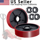 2pcs Pallet Jack truck Wheels Load Steering Wheel 7 x 2  W  Bearings Poly Tread