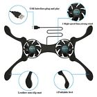 Dual Usb Cooling Fan Pad Foldable Slim Fans Cooler Stand For Laptop Pc Notebook