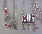 Lot Of 10 Girl s Child s Necklaces Trinket Box Butterfly School Charms Heart G2