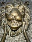 Vintage Antique Solid Brass Lion Head Door Knocker - Heavy Weight 5x8 5    Teeth