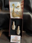 Vintage Konge Tinn Norwegian Pewter Viking Salt   Pepper Shakers In Original Box
