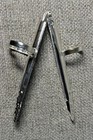 Italian Silverplated Asparagus Server Tongs 5  With Rings Original Box Excellent