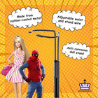 Kaiser Black Doll Stand - Action Figure Stands With Expandable Waist Wire For 8 