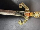 Toledo Spain Damascene Etched Decorative Dagger