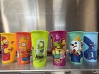 Set Of 6 Jack In The Box Plastic  Multicolor Simpsons Cups  