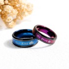 2pcs Her King His Queen Couple Rings Stainless Steel Wedding Promise Band  5-13