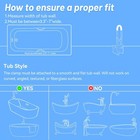 Adjustable Bathtub Grab Bars For Seniors  Tub Handle Grab Bar For Elderly Bat   