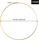 2 Pack 14 Inch Metal Floral Hoop Wreath Macrame Gold Hoop Rings For Diy Weddin