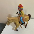 Vtg 1960s Ws Toys Hong Kong Wild West Plastic Figures Indian Chief Cowboy Horses