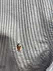 Nwt Polo Ralph Lauren Blue   White Striped Long Sleeve Slim Fit Oxford Shirt
