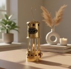 Vintage Brass Coal Miner Safety Lamp Oil Lantern Hanging Wall Bracket Decor