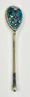 Antique  1896  Russian Silver   Enamel Closenne Spoon By Vasily Agafonov